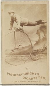 Lisa Kane A_women_cyclist_Card 32 Girl Cyclist series (Virginia Brights Cigarettes, 1887)(The MET)